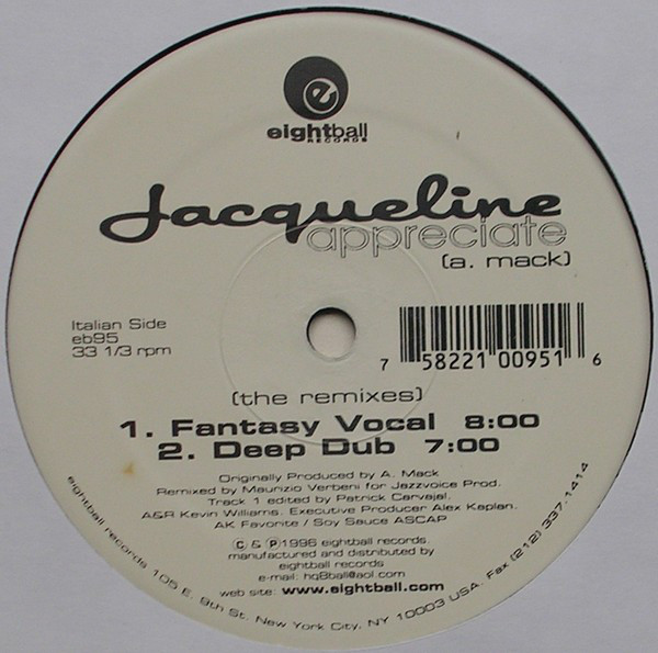 Jacqueline - Appreciate (The Remixes) - Image 3