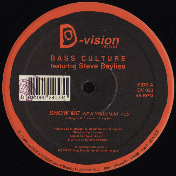 Bass Culture Featuring Steve Bayliss - Show Me